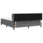 Letto a box spring vidaXL con materasso grigio scuro 180x200 cm in tessuto Letto a box spring vidaXL con materasso grigio scuro 180x200 cm in tessuto