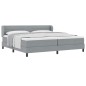 vidaXL Letto Box Spring con Materasso Grigio Chiaro 200x200 cm in Tessuto