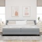 vidaXL Letto Box Spring con Materasso Grigio Chiaro 200x200 cm in Tessuto