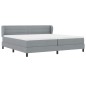 vidaXL Letto Box Spring con Materasso Grigio Chiaro 200x200 cm in Tessuto