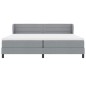 vidaXL Letto Box Spring con Materasso Grigio Chiaro 200x200 cm in Tessuto