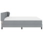 vidaXL Letto Box Spring con Materasso Grigio Chiaro 200x200 cm in Tessuto