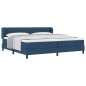 Letto a molle vidaXL con materasso Blu 200x200 cm in tessuto Letto a molle vidaXL con materasso Blu 200x200 cm in tessuto