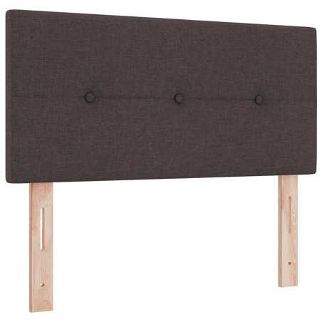 Letto Box Spring con Materasso vidaXL Marrone Scuro 80x200 cm in Tessuto