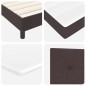 Letto Box Spring con Materasso vidaXL Marrone Scuro 80x200 cm in Tessuto