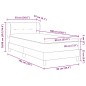 vidaXL Letto Box Spring con Materasso Grigio Chiaro 90x190 cm Tessuto