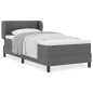 Letto a Molle VidaXL con Materasso Grigio Scuro 90x200 cm in Tessuto