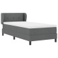 Letto a Molle VidaXL con Materasso Grigio Scuro 90x200 cm in Tessuto