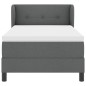 Letto a Molle VidaXL con Materasso Grigio Scuro 90x200 cm in Tessuto