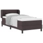 vidaXL Letto Box Spring con Materasso - Marrone Scuro - 90x200 cm - Tessuto