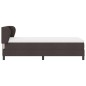 vidaXL Letto Box Spring con Materasso - Marrone Scuro - 90x200 cm - Tessuto