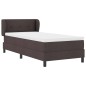 vidaXL Letto Box Spring con Materasso - Marrone Scuro - 90x200 cm - Tessuto