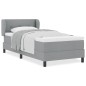 Letto con Box Spring e Materasso vidaXL Grigio Chiaro 100x200 cm Tessuto Letto con Box Spring e Materasso vidaXL Grigio Chiaro 100x200 cm Tessuto