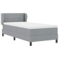 Letto con Box Spring e Materasso vidaXL Grigio Chiaro 100x200 cm Tessuto Letto con Box Spring e Materasso vidaXL Grigio Chiaro 100x200 cm Tessuto