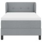 Letto con Box Spring e Materasso vidaXL Grigio Chiaro 100x200 cm Tessuto Letto con Box Spring e Materasso vidaXL Grigio Chiaro 100x200 cm Tessuto