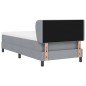 Letto con Box Spring e Materasso vidaXL Grigio Chiaro 100x200 cm Tessuto Letto con Box Spring e Materasso vidaXL Grigio Chiaro 100x200 cm Tessuto