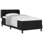 Letto Box Spring con Materasso vidaXL Nero 100x200 cm Tessuto