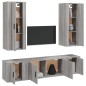 Set di Mobili Porta TV 5 pz Grigio Sonoma in Legno Multistrato Set di Mobili Porta TV 5 pz Grigio Sonoma in Legno Multistrato
