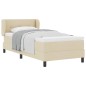 vidaXL Letto Box Spring con Materasso Crema 100x200 cm Tessuto