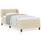 vidaXL Letto Box Spring con Materasso Crema 100x200 cm Tessuto