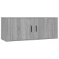 Set di Mobili Porta TV 5 pz Grigio Sonoma in Legno Multistrato Set di Mobili Porta TV 5 pz Grigio Sonoma in Legno Multistrato