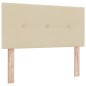 vidaXL Letto Box Spring con Materasso Crema 100x200 cm Tessuto