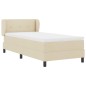 vidaXL Letto Box Spring con Materasso Crema 100x200 cm Tessuto