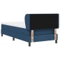 vidaXL Letto con Rete a Molle e Materasso Blu 100x200 cm Tessuto