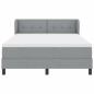 vidaXL Letto a Molle con Materasso Grigio Chiaro 140x190 cm Tessuto