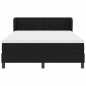 vidaXL Letto Box Spring con Materasso Nero 140x190 cm Tessuto