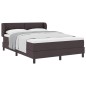 VidaXL Letto a Rete con Materasso Marrone Scuro 140x190 cm Tessuto