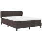 VidaXL Letto a Rete con Materasso Marrone Scuro 140x190 cm Tessuto