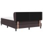 VidaXL Letto a Rete con Materasso Marrone Scuro 140x190 cm Tessuto
