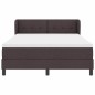 vidaXL Letto Box con Materasso Marrone Scuro 140x200 cm Tessuto vidaXL Letto Box con Materasso Marrone Scuro 140x200 cm Tessuto