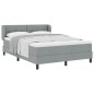 vidaXL Letto a Box con Materasso Grigio Chiaro 160x200 cm Tessuto vidaXL Letto a Box con Materasso Grigio Chiaro 160x200 cm Tessuto