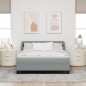 vidaXL Letto a Box con Materasso Grigio Chiaro 160x200 cm Tessuto vidaXL Letto a Box con Materasso Grigio Chiaro 160x200 cm Tessuto