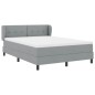vidaXL Letto a Box con Materasso Grigio Chiaro 160x200 cm Tessuto vidaXL Letto a Box con Materasso Grigio Chiaro 160x200 cm Tessuto