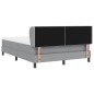 vidaXL Letto a Box con Materasso Grigio Chiaro 160x200 cm Tessuto vidaXL Letto a Box con Materasso Grigio Chiaro 160x200 cm Tessuto