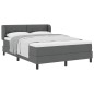 Letto Box Spring vidaXL con Materasso Grigio Scuro 160x200 cm in Tessuto