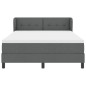 Letto Box Spring vidaXL con Materasso Grigio Scuro 160x200 cm in Tessuto