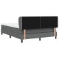 Letto Box Spring vidaXL con Materasso Grigio Scuro 160x200 cm in Tessuto
