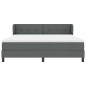vidaXL Letto a Rete con Materasso Grigio Scuro 180x200 cm in Tessuto