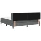 vidaXL Letto a Rete con Materasso Grigio Scuro 180x200 cm in Tessuto