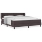 vidaXL Letto a box con materasso Marrone Scuro 180x200 cm Tessuto