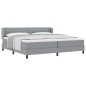 vidaXL Letto Box Spring con Materasso Grigio Chiaro 200x200 cm in Tessuto
