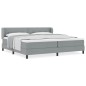 vidaXL Letto Box Spring con Materasso Grigio Chiaro 200x200 cm in Tessuto