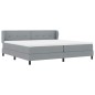 vidaXL Letto Box Spring con Materasso Grigio Chiaro 200x200 cm in Tessuto