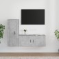 Set di Mobili Porta TV 2 pz Grigio Cemento in Legno Multistrato Set di Mobili Porta TV 2 pz Grigio Cemento in Legno Multistrato