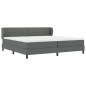 vidaXL Letto con Rete e Materasso Grigio Scuro 200x200 cm in Tessuto