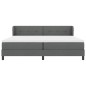 vidaXL Letto con Rete e Materasso Grigio Scuro 200x200 cm in Tessuto
